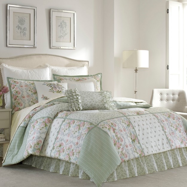 Green Harper Comforter Set Laura Ashley