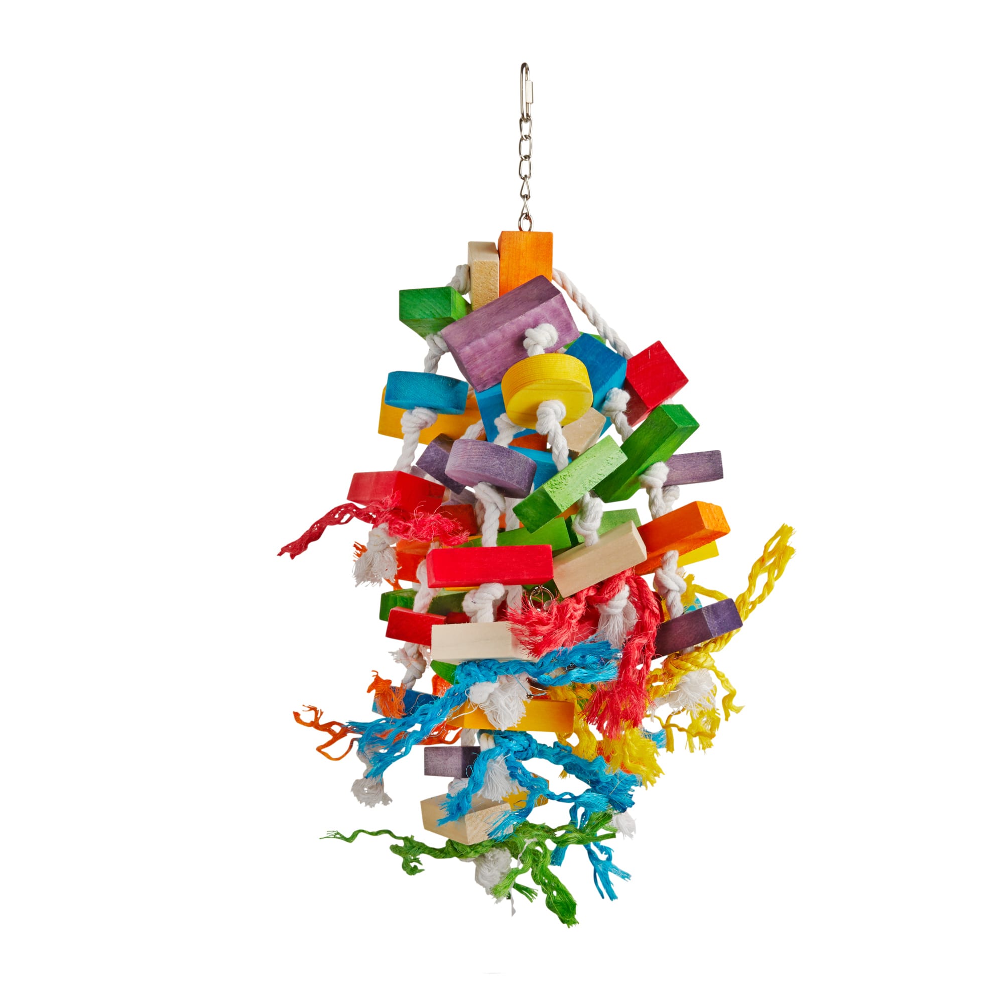 You  Me Colorblock Cluster Chewing Bird Toy， Large