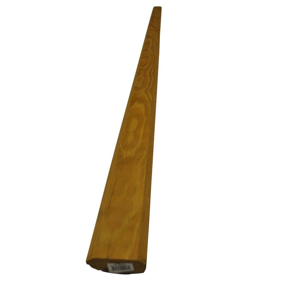 2 in. x 4 in. x 6 ft. Molded Wood Handrail 0601553