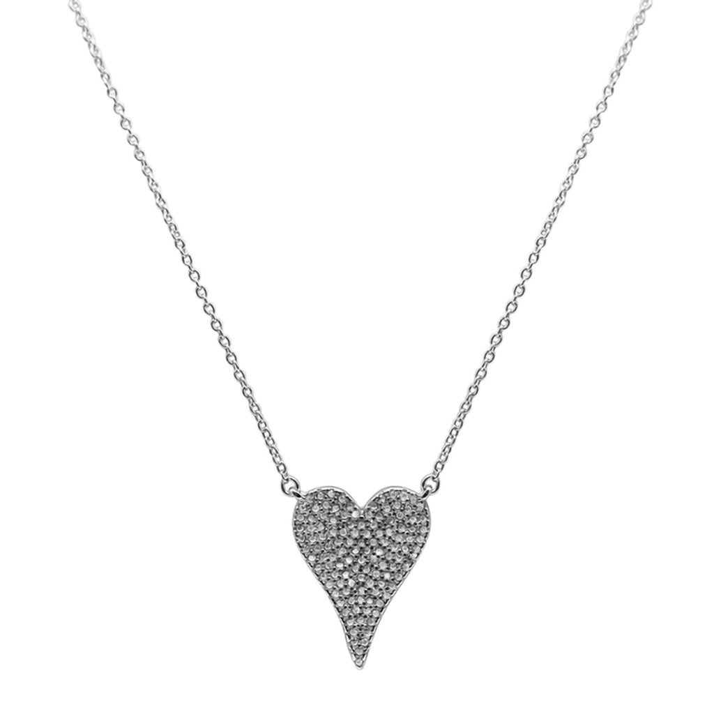 Stia  Dripping CZ Heart Necklace