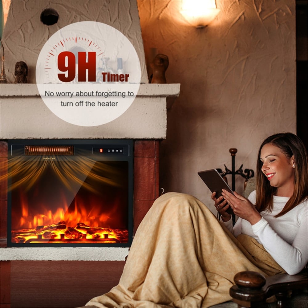 Modern 18 Inch 1500W Adjustment Temperature Electric Fireplace