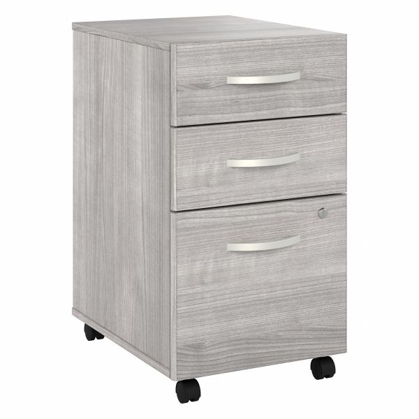 Bush Business Furniture Studio A 3 Drawer Mobile File Cabinet in Platinum Gray - Assembled