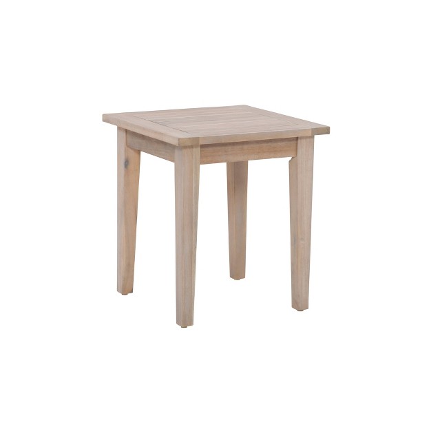 Linon Acacia Square Melita Accent Table Natural