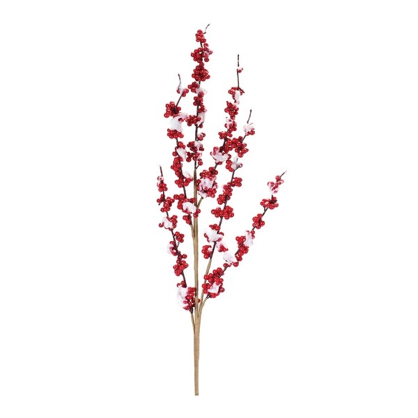 Flocked Berry Twig Spray (Set of 12)