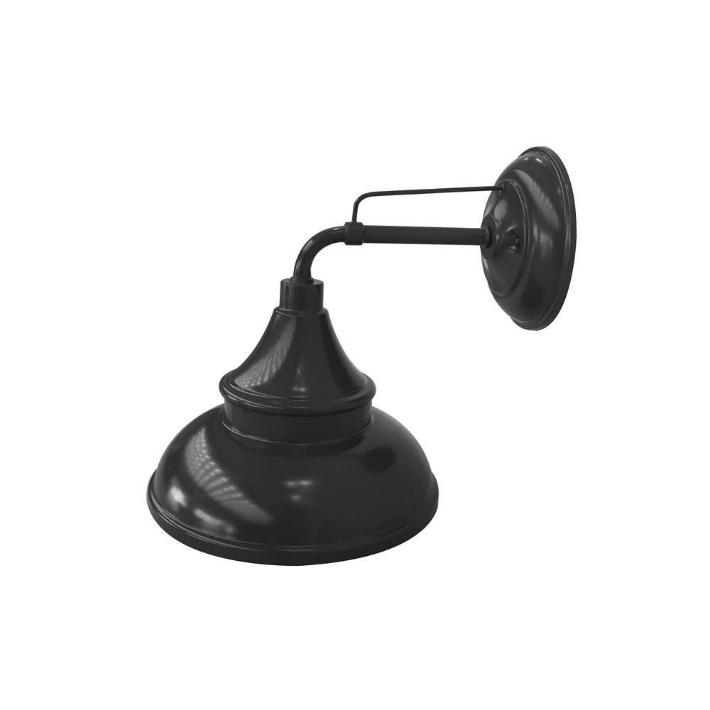 Hampton Bay Black Outdoor Barn Light Wall Mount Sconce EW10139BK