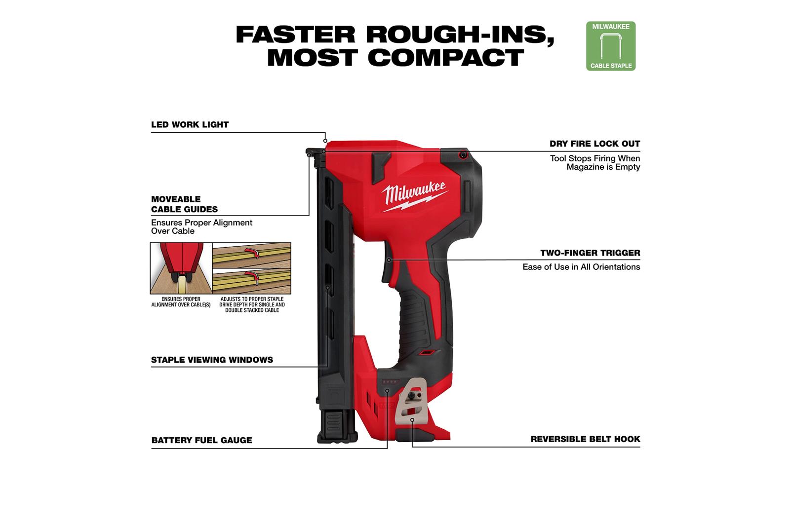 Milwaukee Tool 2448-20 Milwaukee M12 Cable Staplers