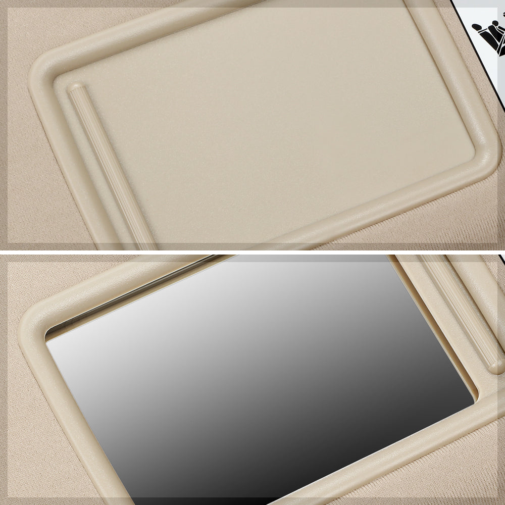 For 2005-2015 Toyota Tacoma Double Cab Beige Tan Right Passenger Side Extendable Sun Visor Windshield SunShade with Mirror 09 10 11 12 13 14