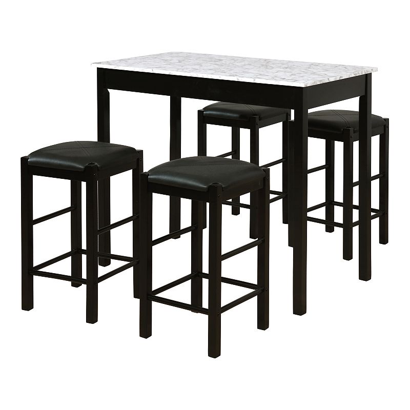 Linon Lancer Bar Table and Stool 5-piece Set