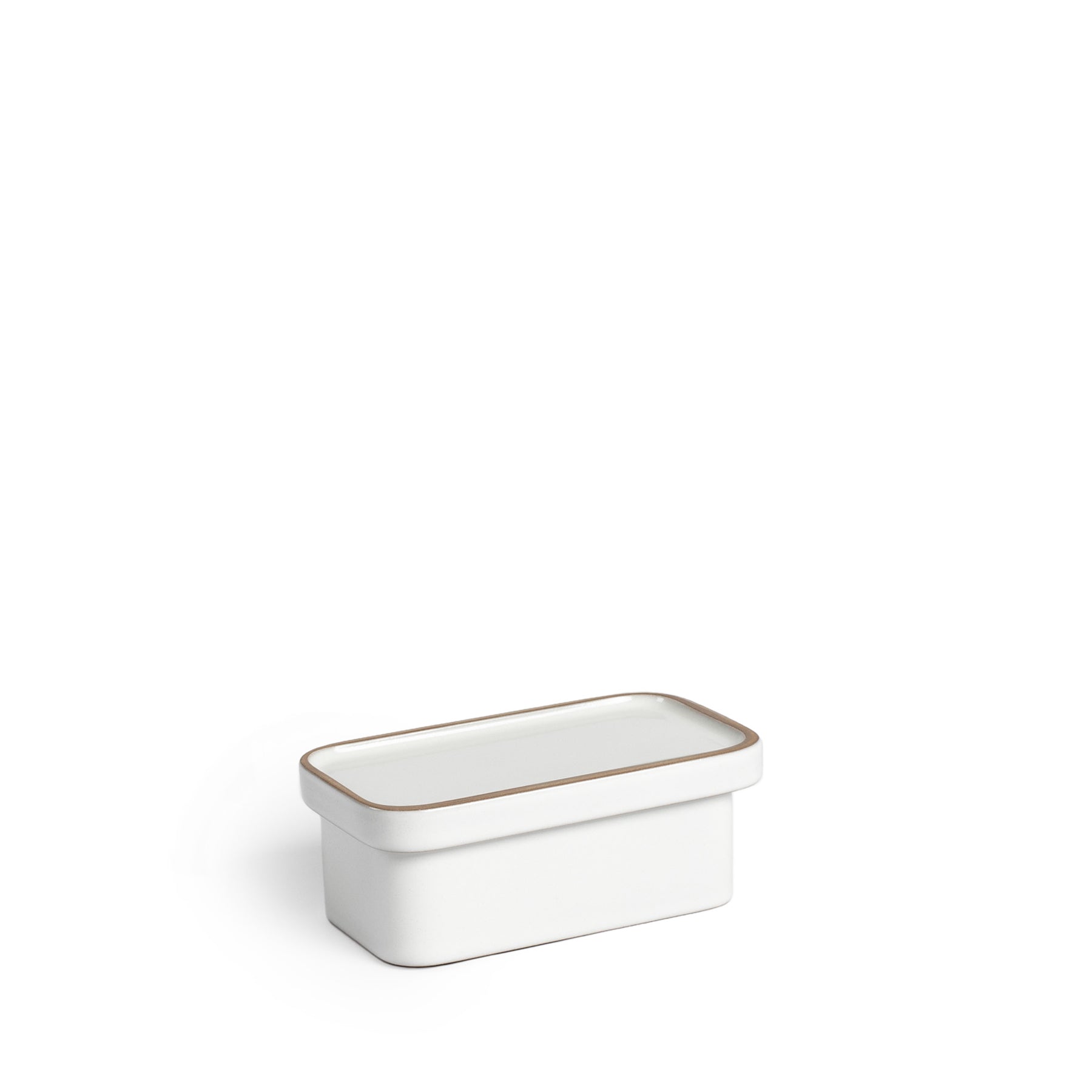 Butter Dish in Light Gray Whale and Opaque White