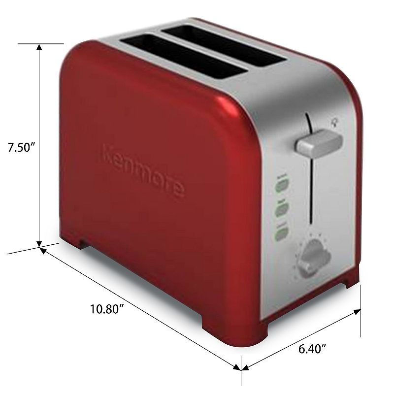 Kenmore 2-Slice Wide-Slot Stainless Steel Toaster