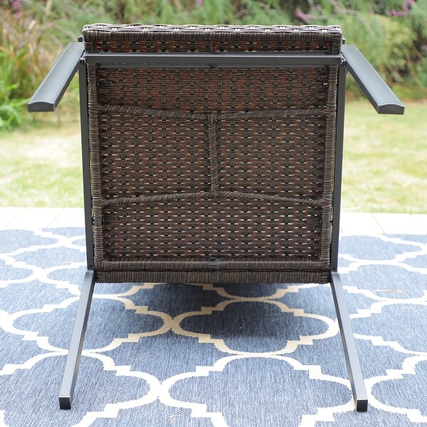 MAISON ARTS Outdoor 7piece Metal and Faux Rattan Dining Set