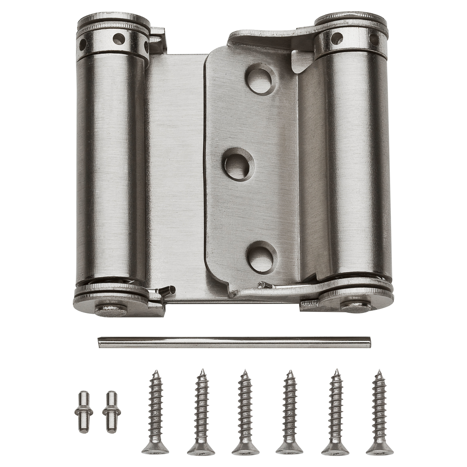 National Hardware 3 in. L Satin Nickel Double-Acting Spring Hinge 1 pk