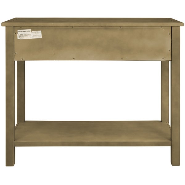 Classic Console Table with Hollow-out Decoration