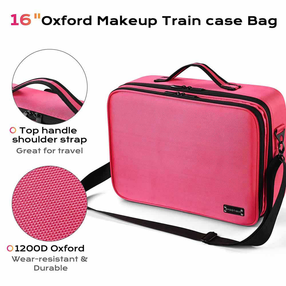 Yescom Portable Oxford Makeup Artist Soft Train Bag Case 16x12x5