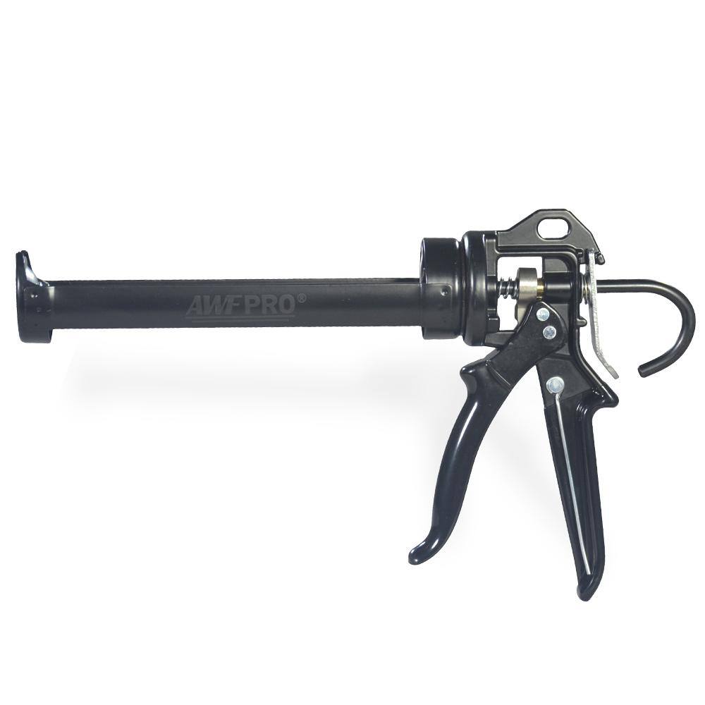 AWF PRO 10 oz. 18:1 Thrust Caulk Gun Rotating Barrel Vinyl Grip with Puncture Tool on Handle AWF 2001