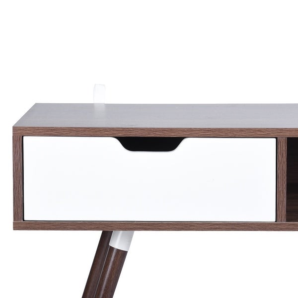 Carbon Loft Wasden Mid-century Console Table with Drawer Open Shelving