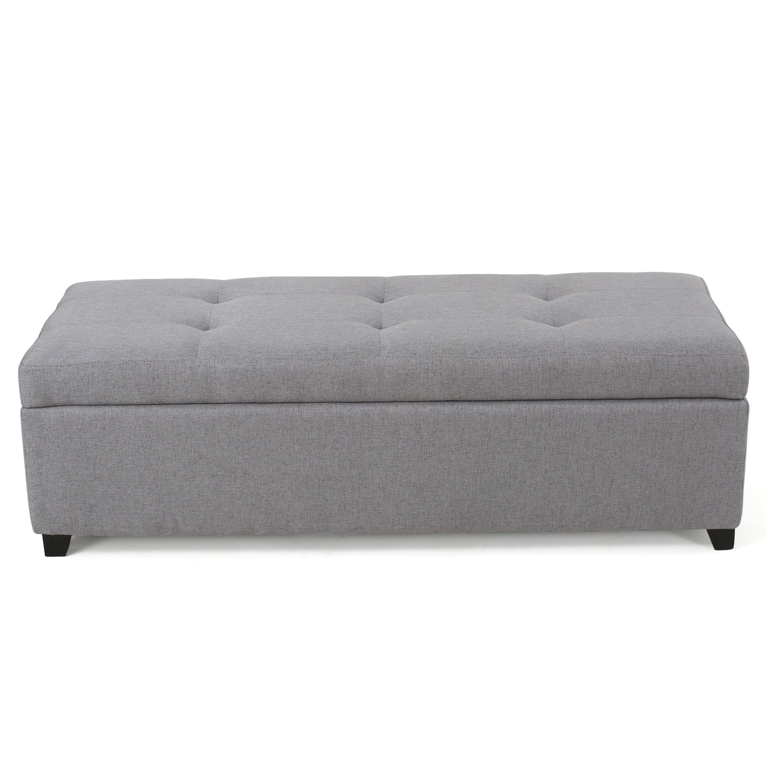 Bajia Contemporary Tufted Fabric Storage Ottoman Bench