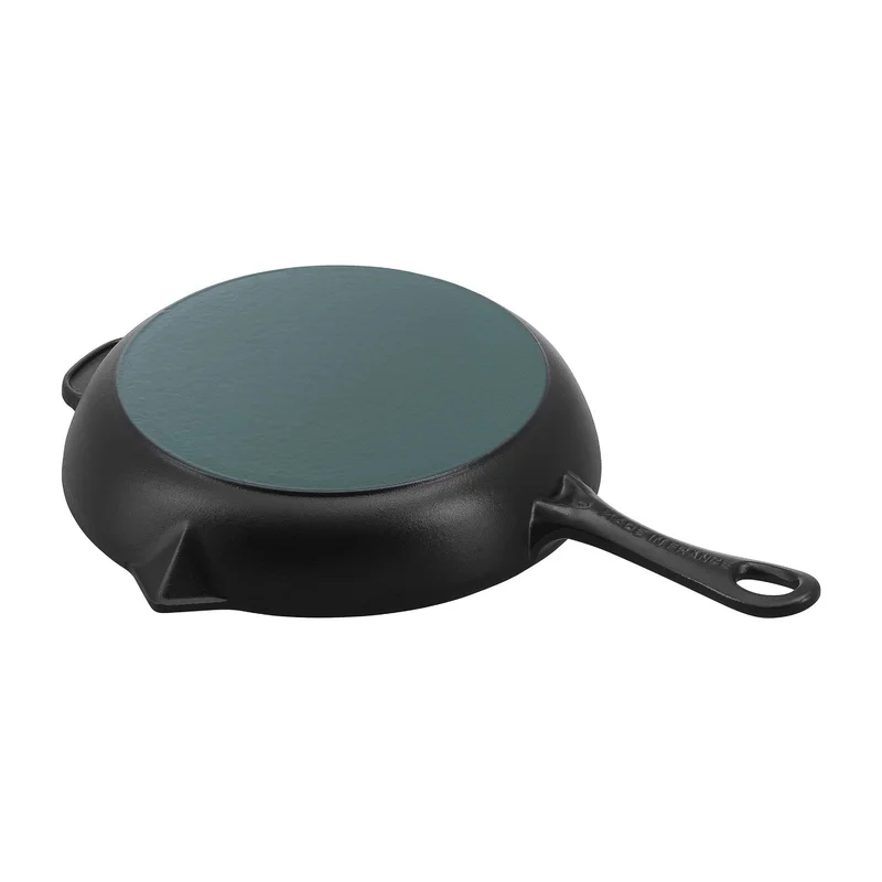 Staub 1222625 Cast Iron 10-inch Fry Pan - Matte Black， Made in France