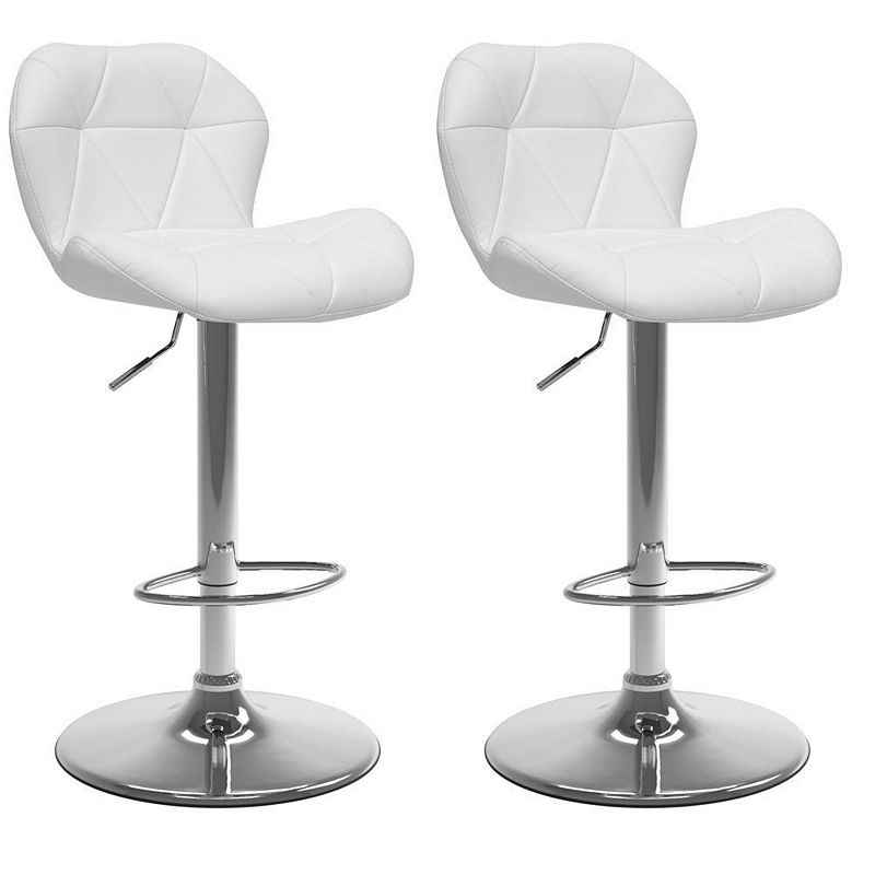 CorLiving Adjustable Barstool Bonded Leather (Set of 2)