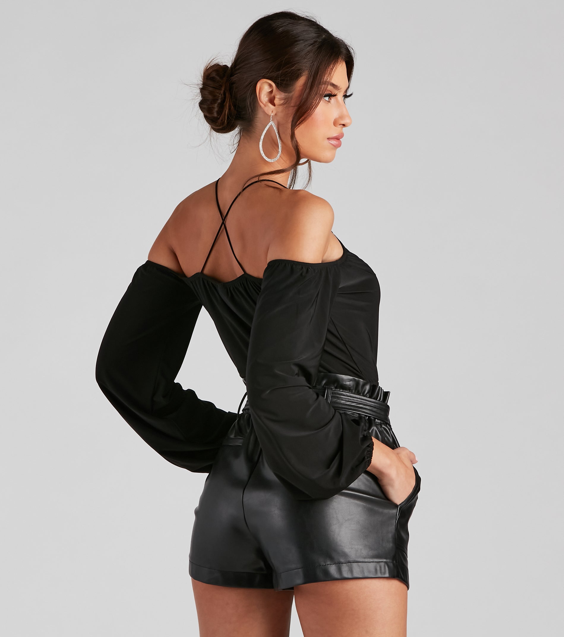 Watch Me Cold Shoulder Bodysuit