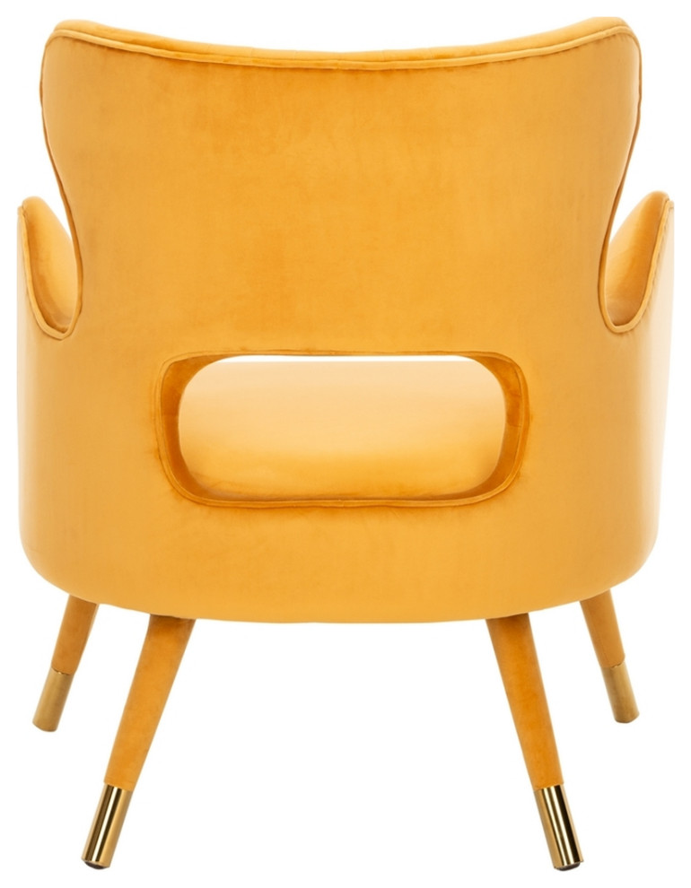 Thelma Wingback Arm Chair Marigold   Midcentury   Armchairs And Accent Chairs   by Peachtree Fine Furniture  Houzz