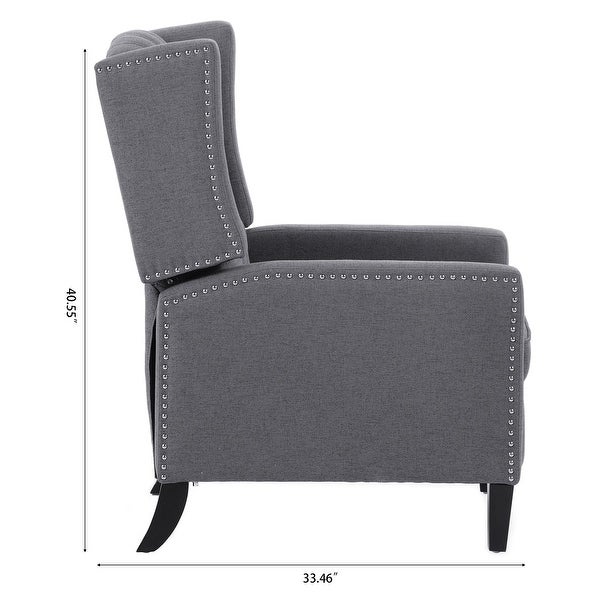 Manual Wing Upholstered Accent Chair Armchair with Tufted Back - 27