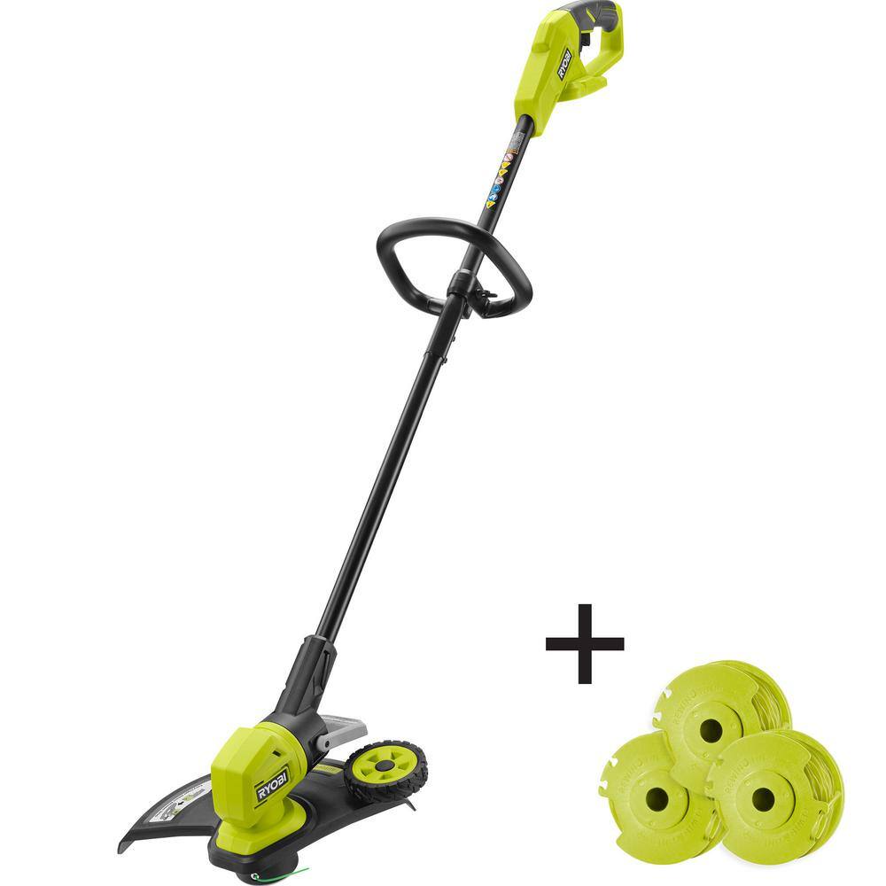 RYOBI ONE+ 18V 13 in. Cordless Battery String TrimmerEdger with Extra 3-Pack of Spools (Tool Only) P20018BTL-AC