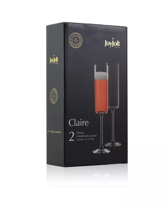 JoyJolt Claire Champagne Glasses Set of 2