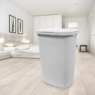 Modern Homes 60 L Laundry Hamper White 67517