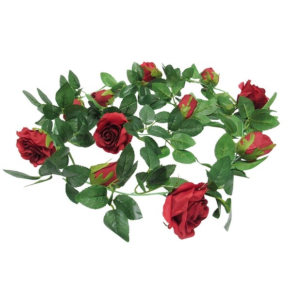 6ft Artificial Rose Flower Garland Hanging Vine