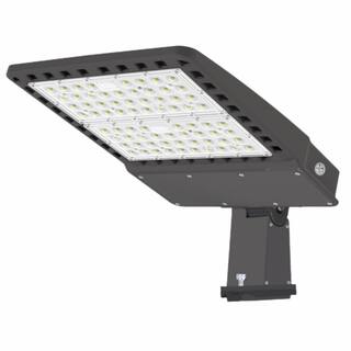 WYZM 1500- Watt Equivalent 300-Watt Integrated LED Bronze Parking Lot Area Light 5500K Daylight Arm Mount IP65 300W Arm-05