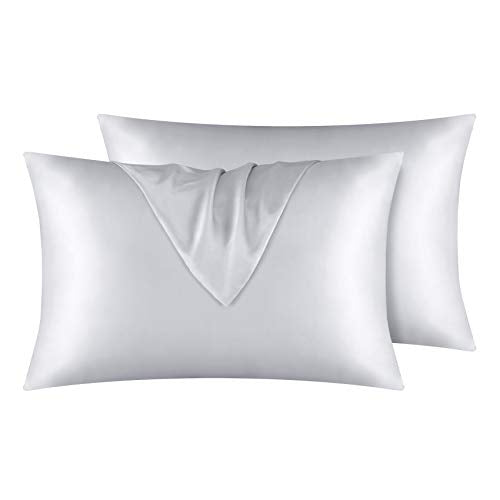 Satin Pillowcase for Hair and Skin, 2 pcs Silky Pillowcases with Envelop Closure