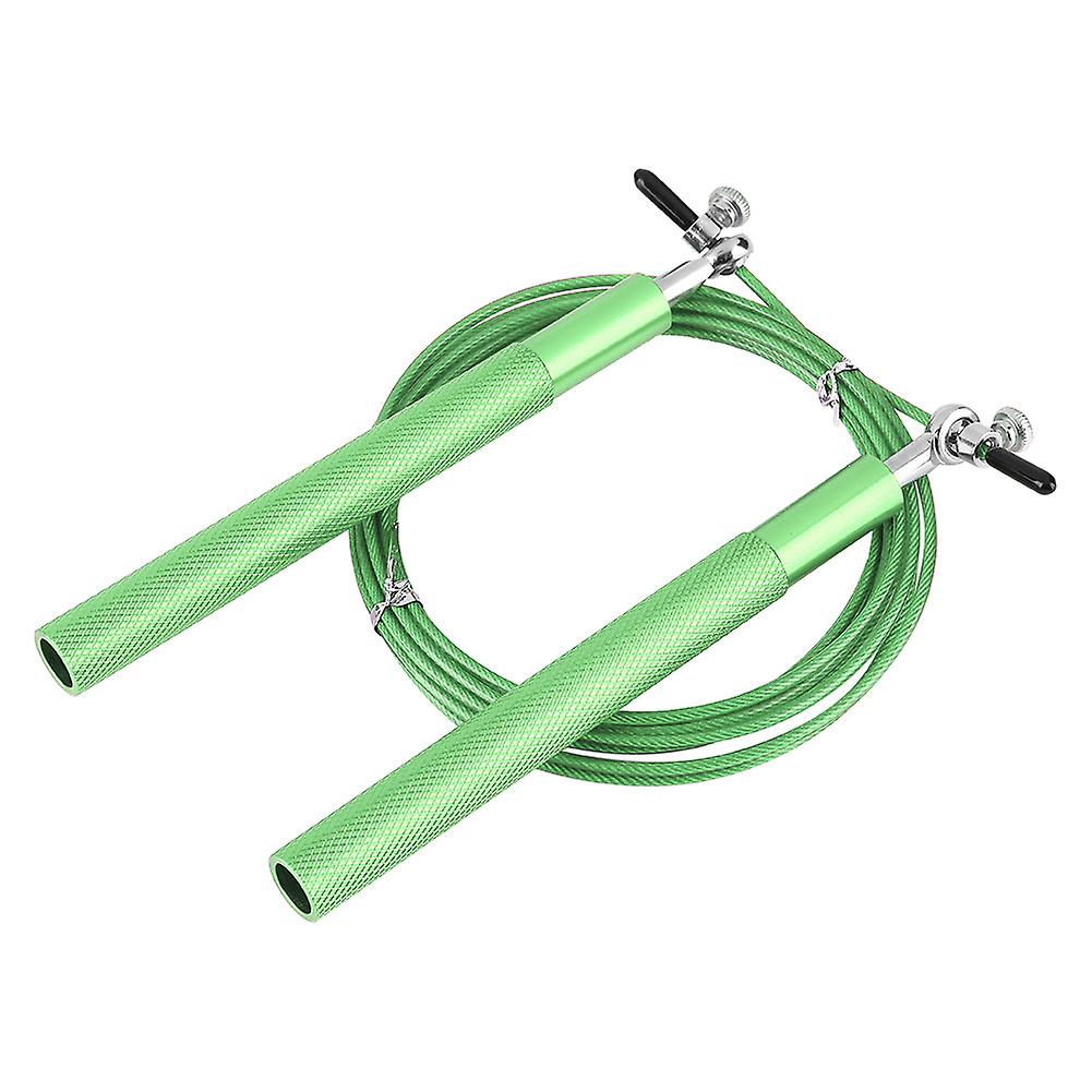 Aluminium Alloy Handle Speed Jump Skipping Rope Sports Training Equipment(green)