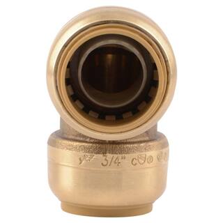 SharkBite 34 in. Push-to-Connect Brass 90-Degree Elbow Fitting U256LFA