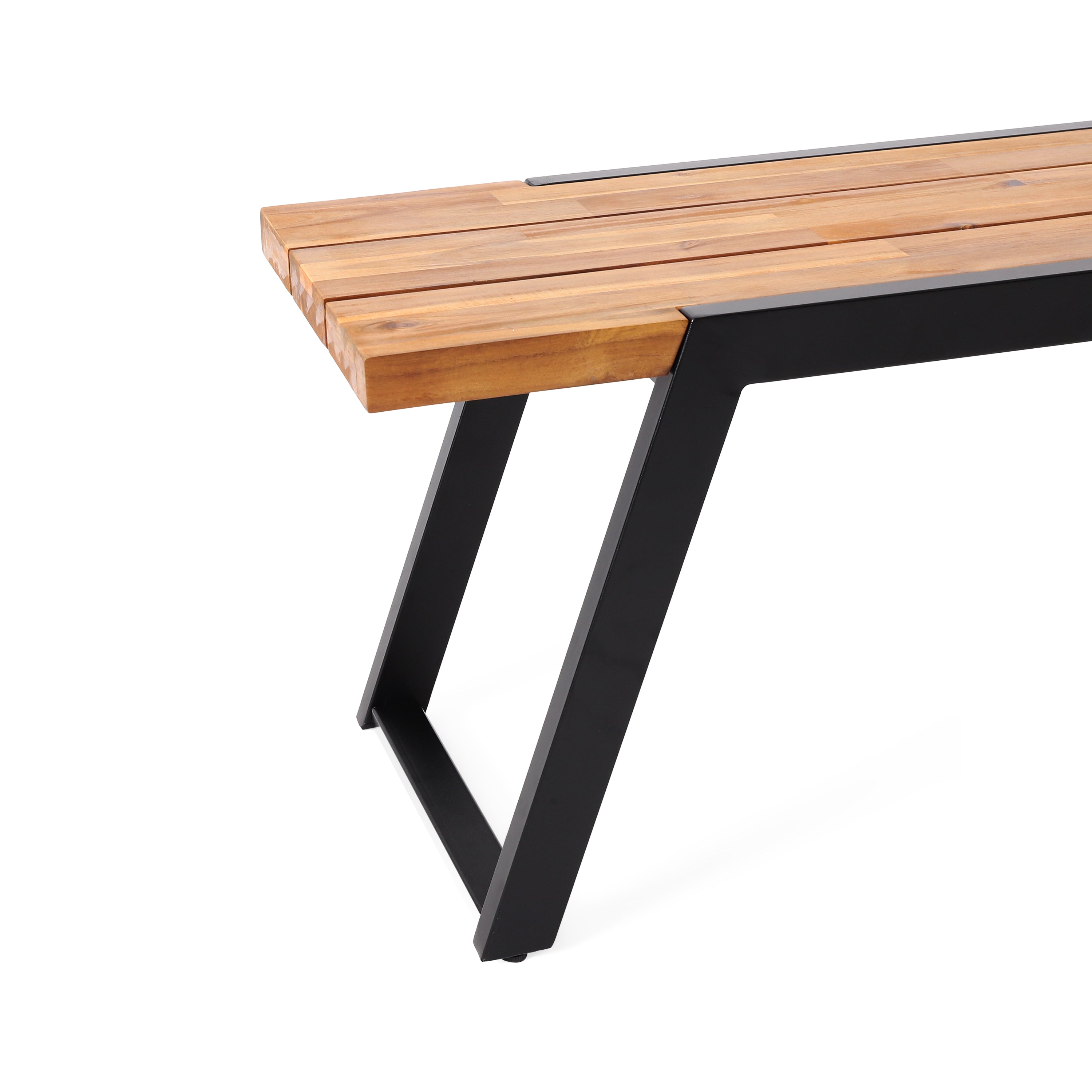 Gebo Outdoor Modern Acacia Wood Dining Bench