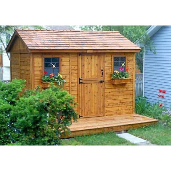 Outdoor Living Today Cabana 8 ft. x 12 ft. Western Red Cedar Garden Shed CB128