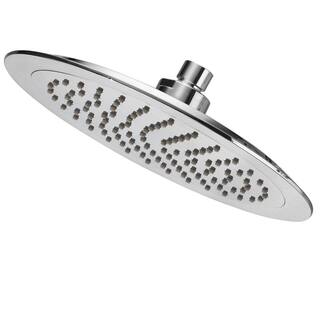 1-Spray 9 in. Single Wall Mount Waterfall Fixed Rain Shower Head in chrome 21112