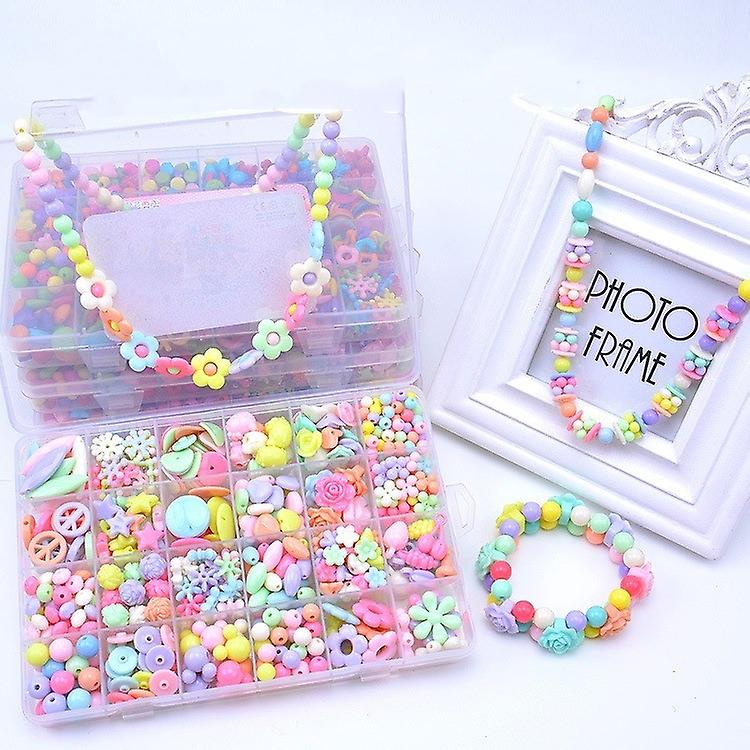 Creative Warm Spring Children's Beaded Toy Set Girl Diy Handmade Puzzle Wear Bead Necklace