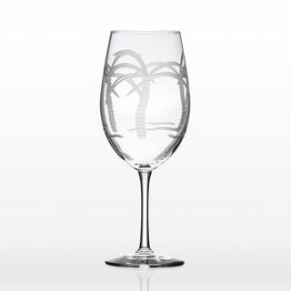 Rolf Glass Palm Tree 18 oz. Clear All Purpose Wine (Set of 4) 203263-S4