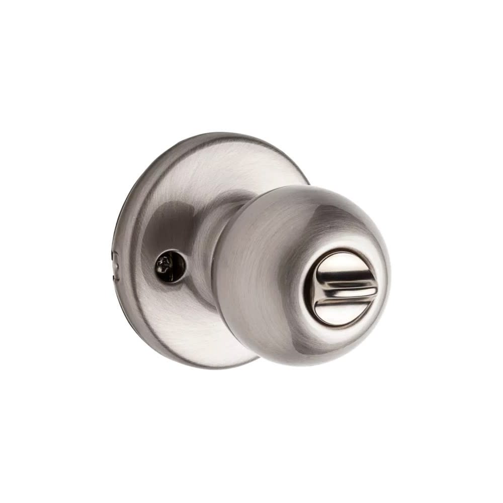 Satin Nickel Security Keyed Entry Exterior Polo Lockset Knob