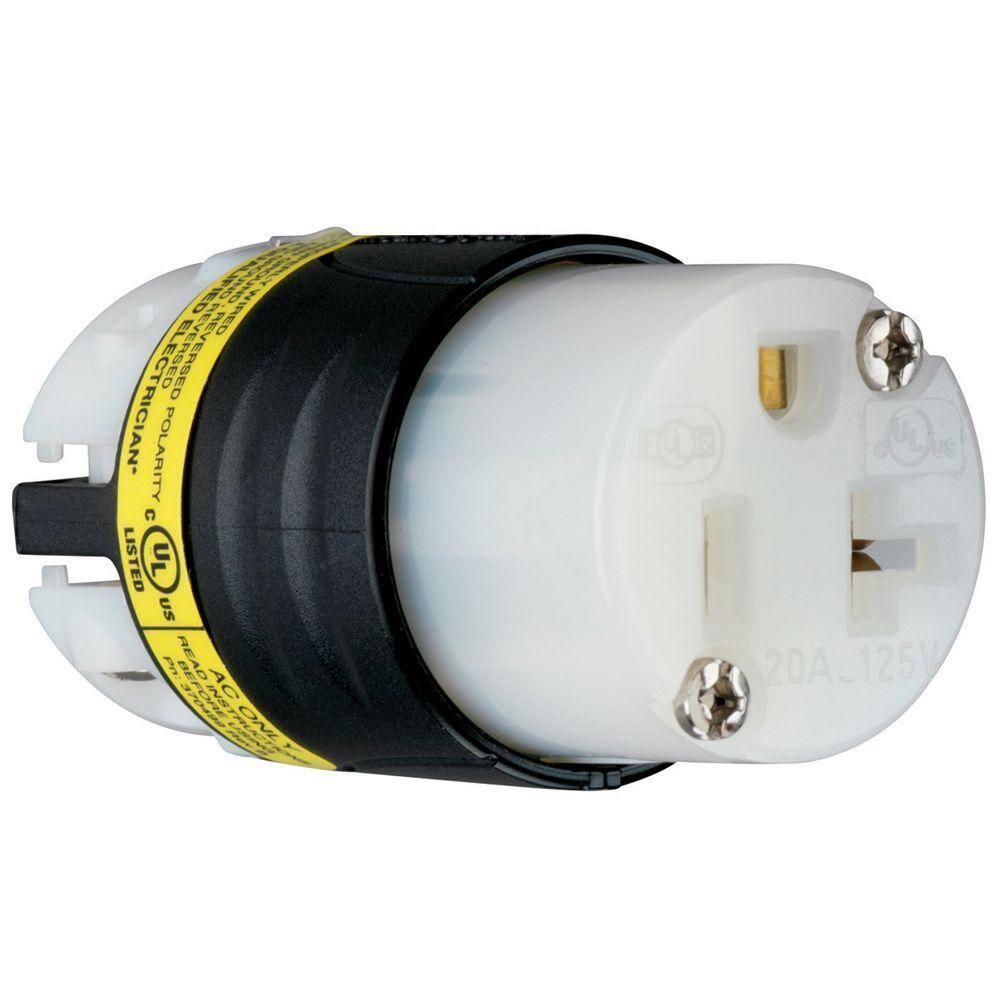 Legrand Pass  Seymour Extra-Hard Use Ground Continuity Monitoring 20 Amp 125-Volt NEMA 5-20R Straight Blade Connector PS5369XGCM