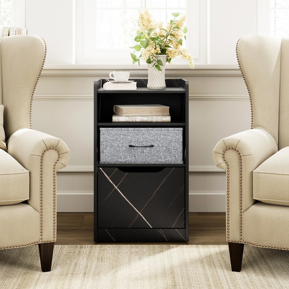 Vertical Mobile File Cabinet with 2 Drawers  Home Office Printer Cart