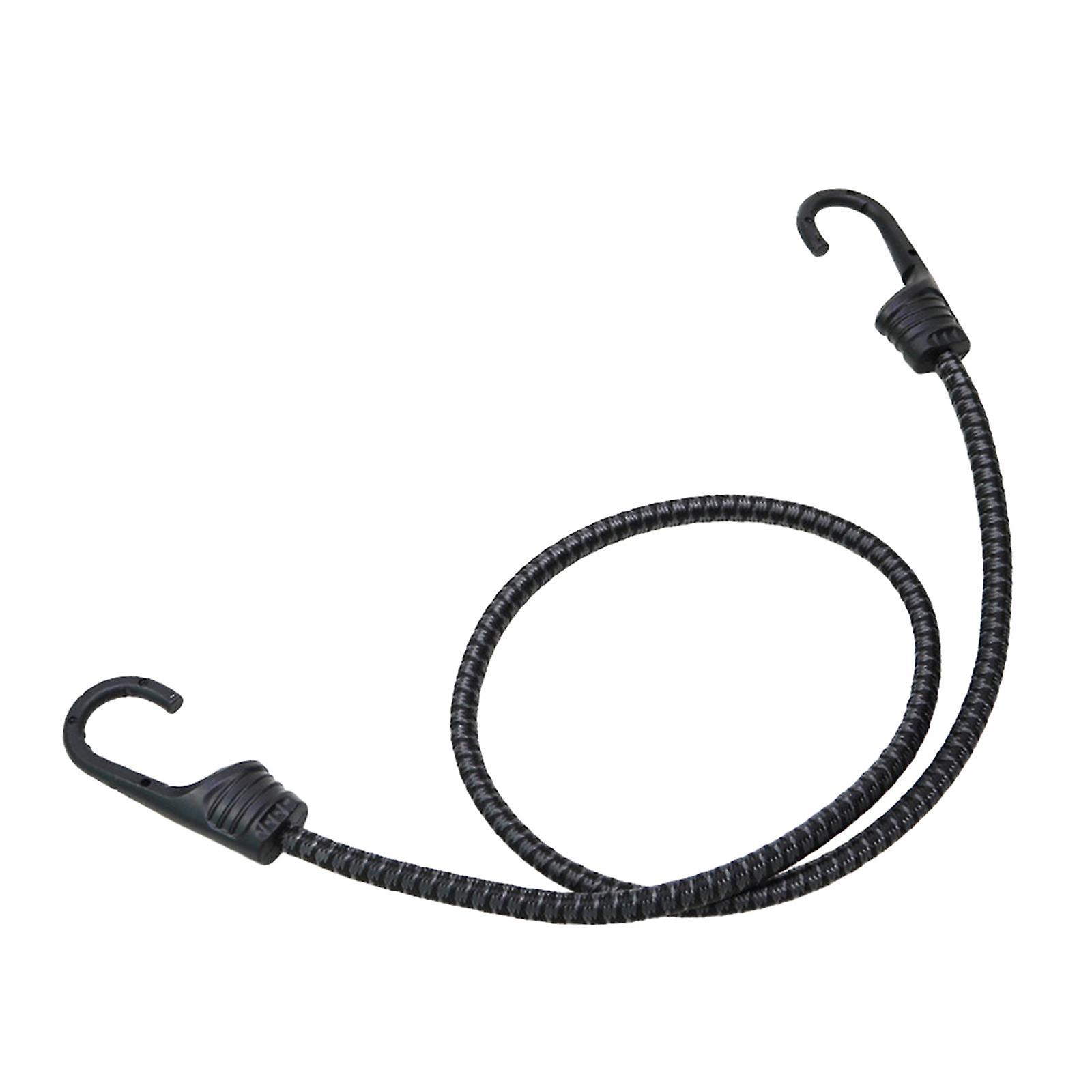 Bicycle Bungee Cord With Hooks Elastic Band Strap For Cycling Biking Outdoor Black Gray 90cm