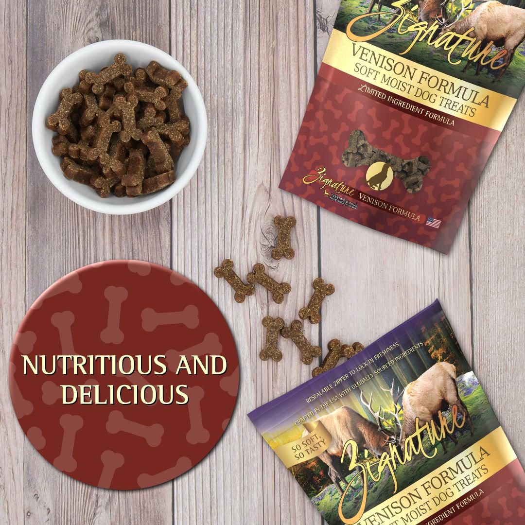 Zignature Venison Formula Soft and Chewy Dog Treats 4 oz