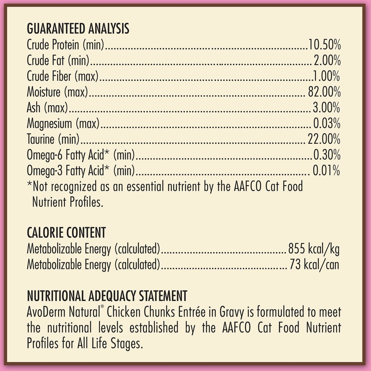 AvoDerm Natural Grain-Free Chicken Chunks Entree in Gravy Canned Cat Food