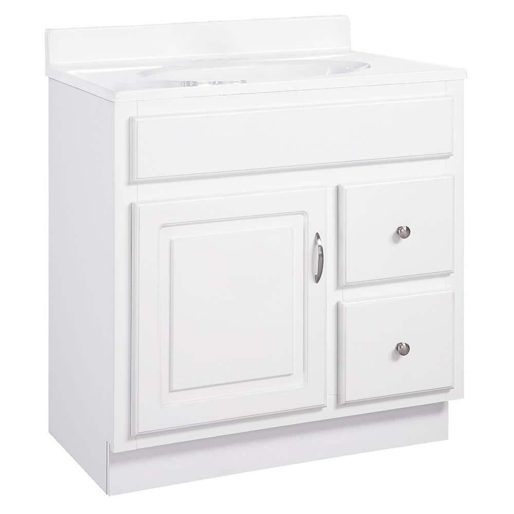 Design House Concord 30 in W x 21 in D Bath Vanity Cabinet Only in White Gloss