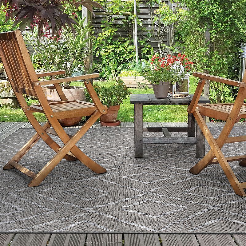 Couristan Timber Woodnote Lattice Indoor Outdoor Rug