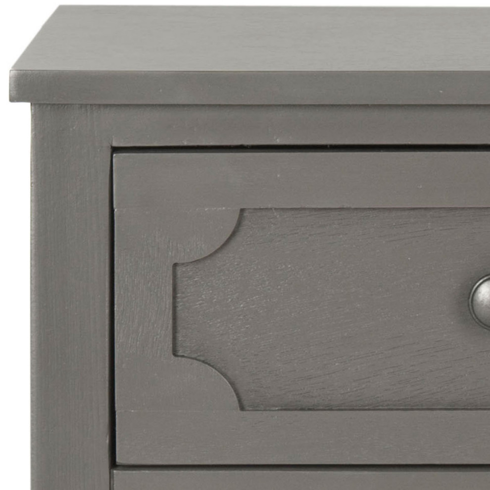 Briscoe 3 Drawer Side Chest Gray   Transitional   Side Tables And End Tables   by AED Luxury Home Decor  Houzz