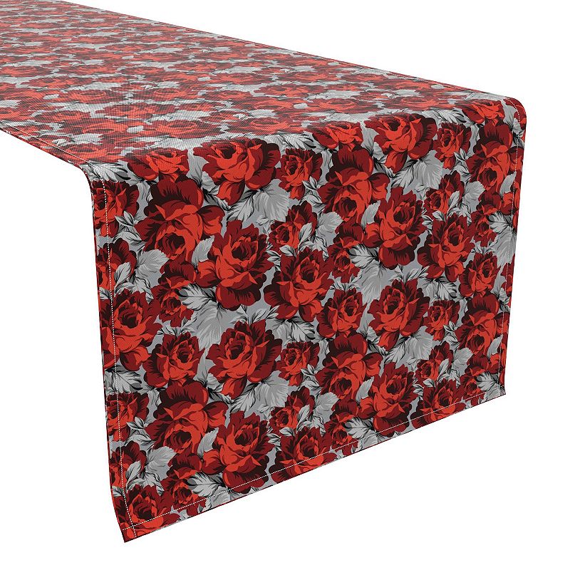 Table Runner， 100% Cotton， 16x108， Floral 157