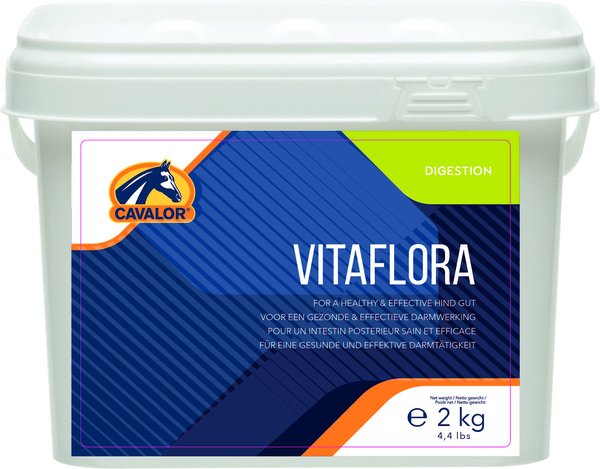 Cavalor Vitaflora Digestive Support Powder Horse Supplement， 4.41-lb tub